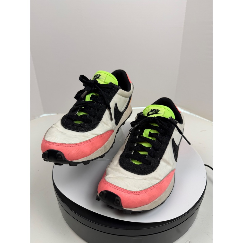 Nike Waffle Black Pink Lime Green Running Walking Tennis Shoe Sneakers Womens 10 - Picture 12 of 16